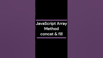 JavaScript array method concat & fill #javascript #js #coding