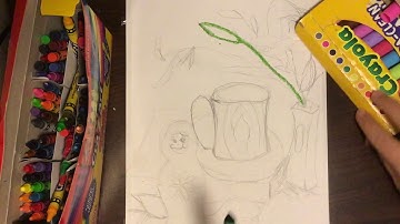 Still-life Part 3: Drawing and Coloring a Still-life with contour line and texture