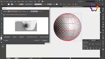 Illustrator Tutorial   Color Halftone Effect   3D Revolve Map Artwork Surfaces   3D Dots Logo Design