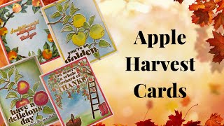 Apple Harvest cards using the I pick You collection from Hero Arts