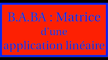Exercice Matrices et applications linéaires
