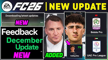 EA FC 26 NEWS | NEW UPDATE - Added Real Faces & Career Mode Updates ✅