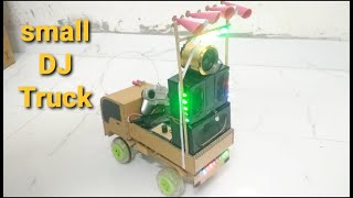 How to make small DJ Truck with DJ Lights | Mini DJ Trucks | Cardboard Truck | Tech Toyz Videos