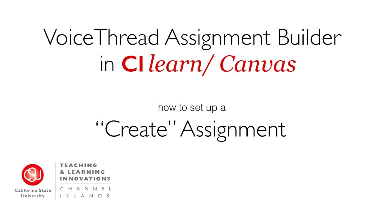how to create a voicethread assignment