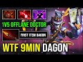 Wtf 9min dagon 1v5 offlane witch doctor 100 pure damage even bkb cant help instant delete dota 2