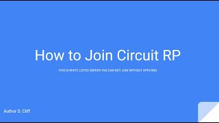 How To Join Circuit Role Play - GTARP