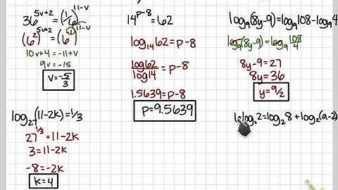 6:6 Review Solving Exponential & Logarithmic equations