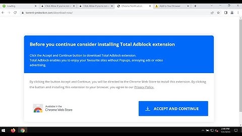 Torrent-protection.com Total Adblock adware extension removal.