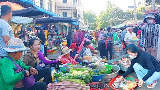Traditional Market Foods in Phnom Penh - Seafood, Shrimp, Fruit, & More - Cambodia Street Food