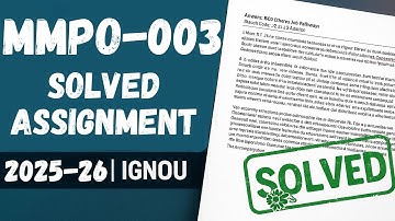 MMPO-003 solved assignment 2025-26 | MMPO-003 assignment 2026