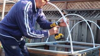 How To Build A Hinged Hoop House For A Garden Raised Bed