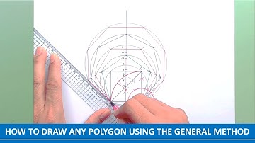 How to draw any polygon using the general method for drawing regular polygons _ ENGINEERING DRAWING