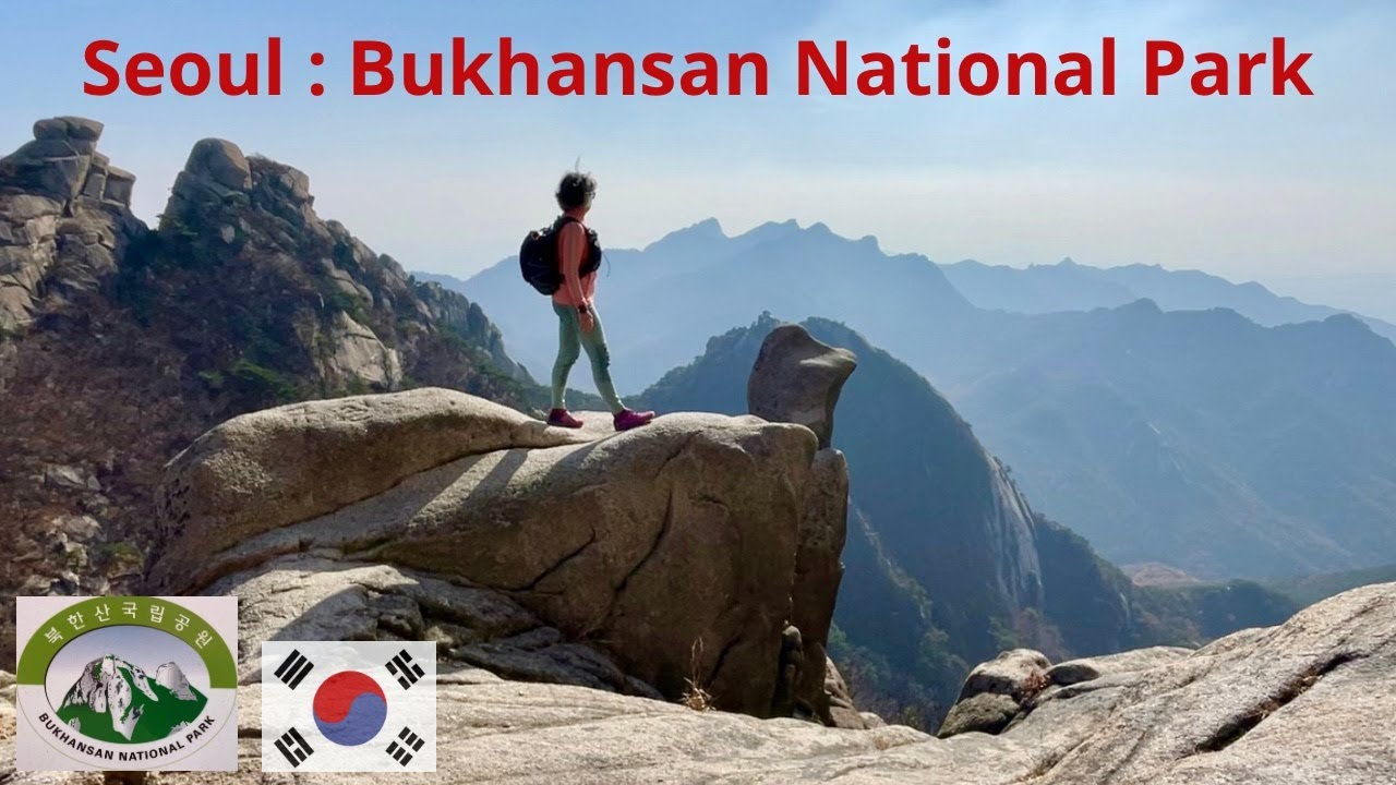 La traversée du massif de  Bukhansan, via Baegundae, son plus haut sommet, Séoul, Corée du Sud
