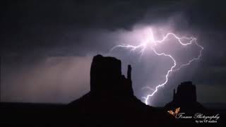 Lightning over Devils tower