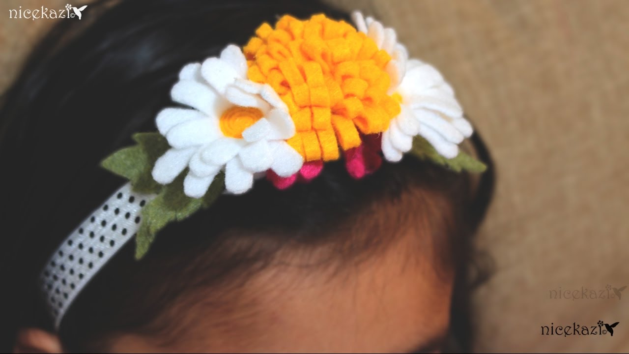 How to make Daisy flower headband YouTube
