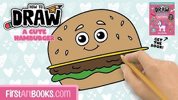 How To Draw A Cute Hamburger 🍔 Step-by-Step Drawing Tutorial