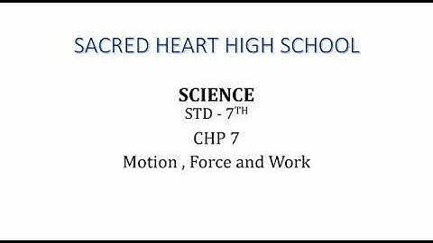 Std: VII: Science: Chp 7: Motion, Force and work