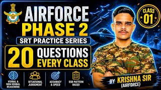 AIRFORCE PHASE 2 SRT 🔥 Class 01 | 20 Questions Practice | Real Exam Level #srt#airforce#phase2#navy 