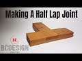 How To Make a Half Lap Joint With Hand Tools | Woodworking