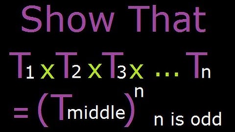 Geometrical Progression - Product of n terms is nth power of middle term - Hard Problem