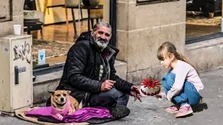 Girl Shares Birthday Cake with Homeless Man, and the Next Day He Returns with Friends to Thank Her