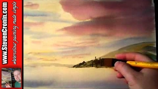 Painting with Watercolours featuring the Isle of Arran in Scotland #2