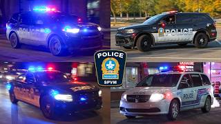 Montréal | Police Department Patrol Cars Responding Code 3 (Compilation 5)