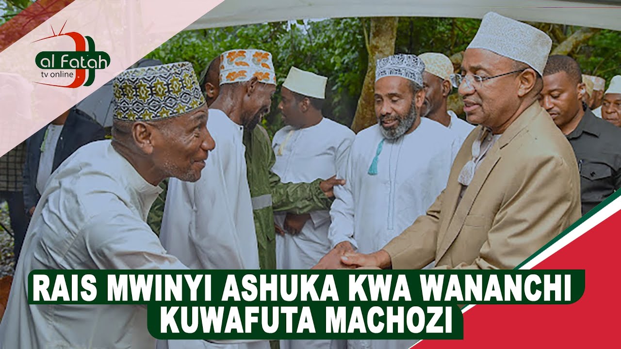 RAIS MWINYI ASHUKA KWA WANANCHI KUWAFUTA MACHOZI