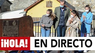 Los Reyes y sus hijas visitan Santa María del Puerto, Premio al Pueblo Ejemplar de Asturias 2021