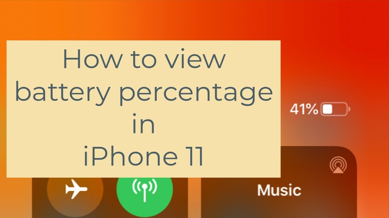 iPhone 11 how to view battery percentage (2 ways) - YouTube