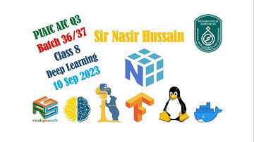 PIAIC AIC Q3 Batch 36/37 Deep Learning Class 8 20230910 Sir Nasir Hussain