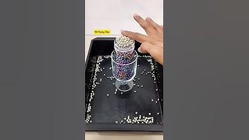 Colourful Pearls Drop from Different Glasses. #shorts #satisfying #oddlysatisfying #asmr #drop