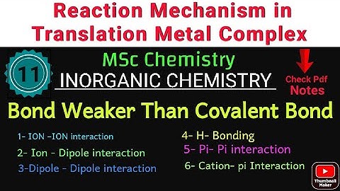 Bond weaker than Covalent Bond - Examples & Structure • MSc Chemistry INORGANIC