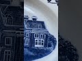 Custom house portrait platter, Hand painted porcelain plate, House portrait from photo