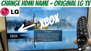Change HDMI Name - Original LG Smart TV