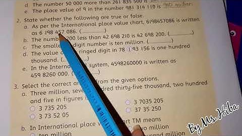 Numbers and Arithmetic Operations | Chapter 1 | Ex-1a | Part 1| Class 5 | Countdown | by Ms. Hiba