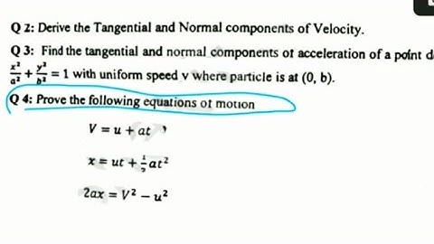 Gcuf past papers of Mechanics 2 of Bs math 4 semester