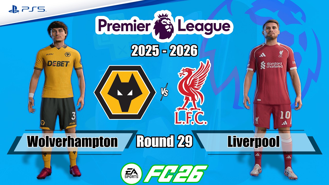 Wolves vs. Liverpool | Premier League 25/26 | Full Match | FC 26 - PS5™[4K]