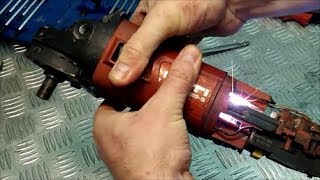 HILTI DCG 125C sparks on brushes