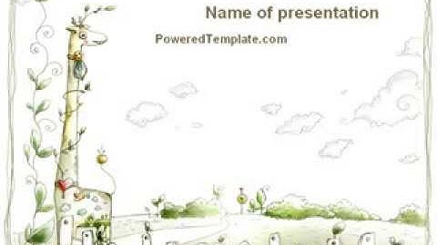 Childish Art PowerPoint Template by PoweredTemplate.com