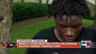 Bengals fans reacting after Joe Burrow injured during training camp