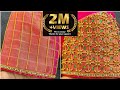 Grand work on stitched blouse with normal needle | Maggam work at Home | Aari work with normal nedle