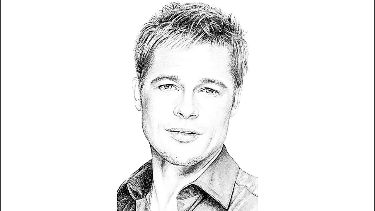 Brad Pitt Drawing by Andriy Markiv  Saatchi Art