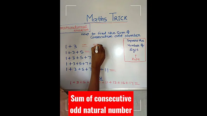 sum of consecutive odd natural number#shorts #youtubeshorts