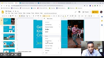 Changing Fonts in Google Slides