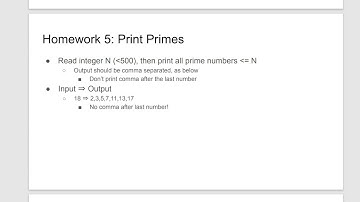 Printing Primes From Two to N