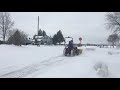 Snow plowing with Kubota B7100