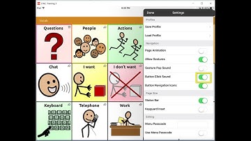 TouchChat HD Turning Button Clicks On and Off
