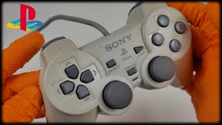 Sony Playstation 1 DualShock controller restoration // retrobright overhaul