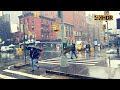 Snowfall New York City - Manhattan Snow Walk 4k - NYC Winter Tour - Rain ASMR